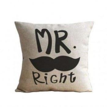 LO + DEMODA Funda De Cojín Mr Right Moustache