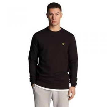 Lyle & Scott Men's Black Crew Neck Fly Fleece Sweatshirt - Medium Size