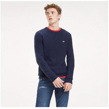 Tommy Jeans TJM Textured Sweater, Jersey para Hombre, Blau