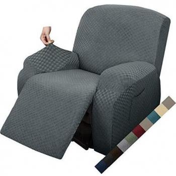 MAXIJIN Funda de Sillón Relax Stretch Funda Sofá 1 Plaza Reversible con Bolsillo Protector de Sofá