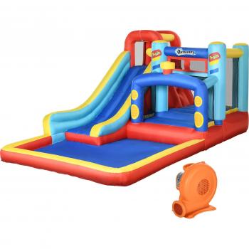 Castillo Hinchable Infantil Outsunny con Tobogán Multicolor 3-8 años