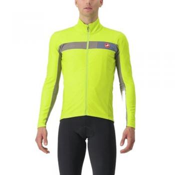 Chaqueta de Hombre Castelli Mortirolo 6S GORE-TEX INFINIUM™ Amarillo Eléctrico y Gris - XL