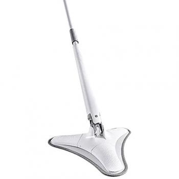 Joybos Mopa Triangular 360º en Microfibra - Trapeador fácil de usar, diseño triangular para alcanzar esquinas, cabezal giratorio a 360 grados, fabricado con microfibra para una limpieza eficiente y sin ray