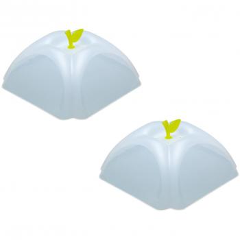 Juego de 2 microondas Campana Ersatzteiltresen – Tapa tellerabdeckung con aprox. 26 cm y/o Aprox. 25 cm para el microondas con Variante Alto. ambos Microondas Tapa son sin BPA
