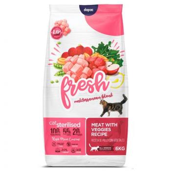 Alimentación seca para gatos esterilizados Fresh Mediterranean Blend 6 KG
