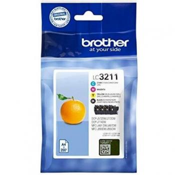 Brother LC-3211BK/LC-3211C/LC-3211M/LC-3211Y Inkjet Cartridge, Black/Cyan/Magenta/Yellow, Multi-Pack, Standard Yield, Includes 4 x Inkjet Cartridges, Brother Genuine Supplies