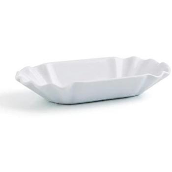 Bandeja de Aperitivos Quid Gastro Fun Cerámica Blanca 20,5 x 11 x 3,5 cm (Pack de 12 Unidades)