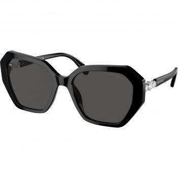 Swarovski SK6017 Women's Sunglasses Black Size 56 Col. 100187 Donna Squadrata Nero
