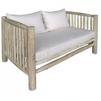 Sofá de 2 Plazas Akar en Madera de Teca Natural 131x80x77,5 cm