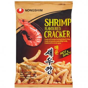 Nongshim Camarón de sabores chips Caliente y Picante 75g