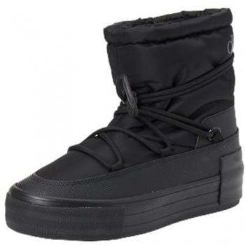 Botas de nieve Calvin Klein Jeans Flatform Snow Boot para mujer, color negro puro (Triple Black), talla 36 EU