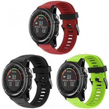 TOPsic Garmin Fenix 3 correa de reloj, Banda Reemplazo de Silicona Suave Deportiva con Herramientas para Garmin Fenix 3/reloj elegante de Fenix 3 HR Multi-colors