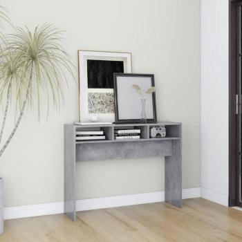 Mesa Consola de Madera de Ingeniería Gris Hormigón 105x30x80 cm