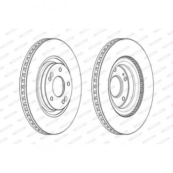 Disco de freno FERODO DDF2199C delantero, ventilado, 2 piezas