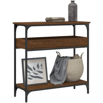 vidaXL Console Table with Shelf Brown Oak 75x29x75cm Engineered Wood