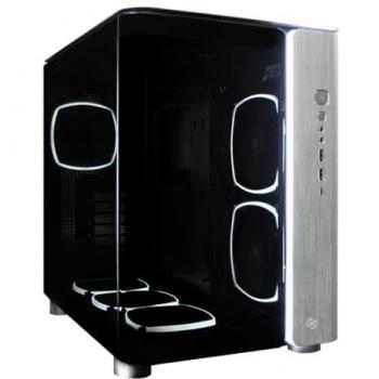 Caja Torre ATX Montech King 95 Ultra, diseño de doble cámara, alto flujo de aire, panel de E/S de aluminio, frontal de vidrio templado curvado resistente y seis ventiladores ARGB preinstalados