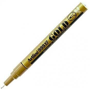 Rotulador artline marcador permanente tinta metalica ek999 oro punta redonda 0.8 mm