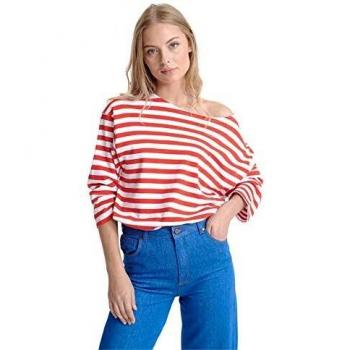Superdry Mujer Camiseta Edit Cruise Rayas Rojas 42