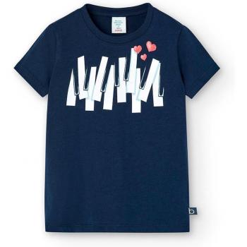 Camiseta de niña de manga corta con dibujo frontal