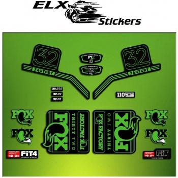 Pegatinas HORQUILLA FORK FACTORY FOX 32 2016 ELX13 STICKERS AUFKLEBER AUTOCOLLANT ADESIVI BICICLETA CYCLE MTB BIKE