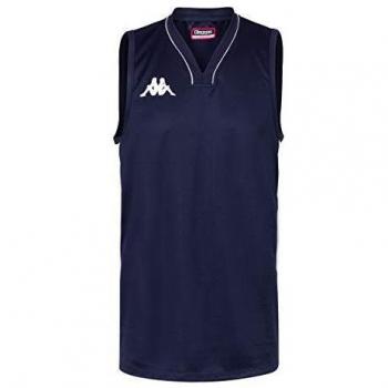 Kappa Cairo Camiseta Baloncesto, Hombre, Azul/Blanco, S