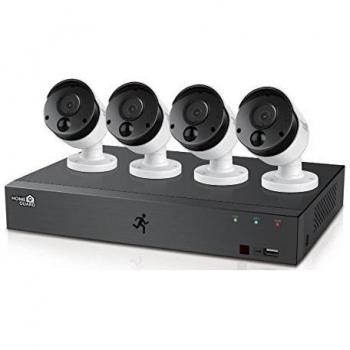 Kit de CCTV HD con Detección de Calor - DVR de 8 Canales + 4 Cámaras, Disco Duro de 1TB, Cableado, Resolución 1080p