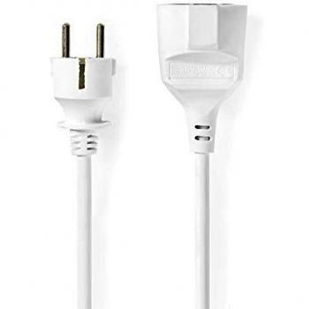 Nedis PEXC110FWT Cable Alargador de Alimentación | 10 m | H05VV-F 3G1.5 | IP20 | Blanco