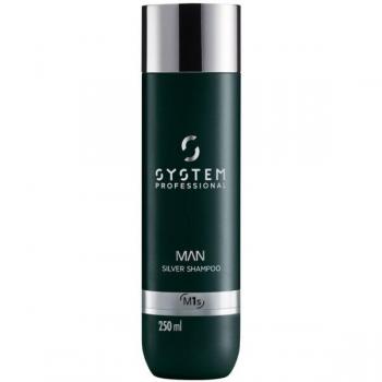 Champú Plateado para Hombre System Professional M1S 250 ml - Anti-Yellowing para Cabellos Grises y Blancos