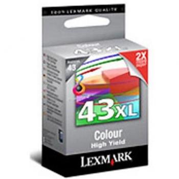 Lexmark 18YX143E - Cartucho Color nº 43XL, Capacidad 554 páginas