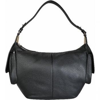 Coccinelle Grained Black Leather Shoulder Bag for Women - Size: OS
