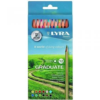 Lyra Pack de 12 lápices, Multicolor, 21 x 9.7 x 1 cm
