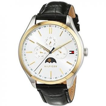 Tommy Hilfiger Men's Quartz Watch Analogue Display and leather Strap 1791305