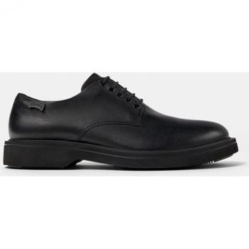 Camper Norman - Men's Black Smooth Leather Lace-Up Formal Shoes, Size 44