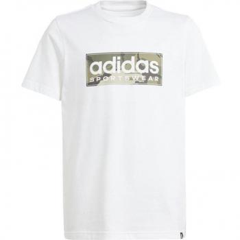 Camiseta adidas B Camo Lin Niño - Blanco