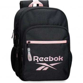 Mochila escolar Reebok Beverly de poliéster de 40 cm en negro