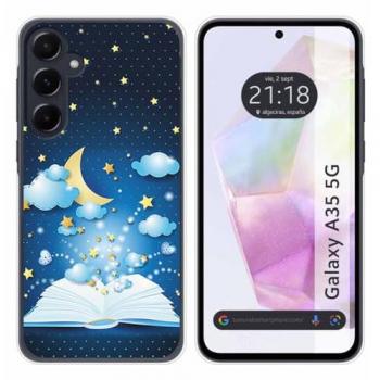 Funda de Silicona para Samsung Galaxy A35 5G con Diseño de Libro Cuentos y Dibujos
