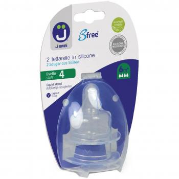 J Bimbi BFree Classic Tetina Silicona Flujo 4 2 Unidades