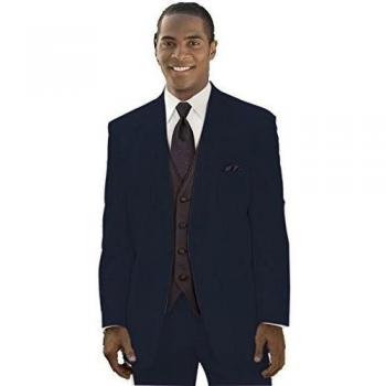 MYS Hombre Justo lo novio boda Smoking Traje pantalón Chaleco corbata Juego Azul Oscuro azul oscuro Adaptado