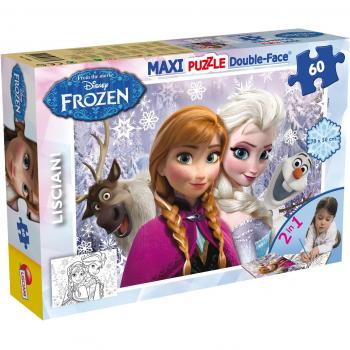 Puzzle Doble Cara Supermaxi Frozen 60 Piezas 50x70 cm - Hermanas Congeladas