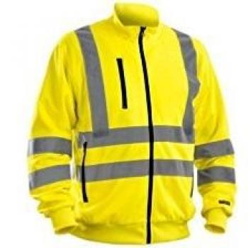 High-Visibility Zip-Up Sweatshirt Blaklader, Yellow, 3XL