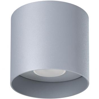 Lámpara de techo Sollux Mika Listón Redondo Minimalista Gris 1x GU10
