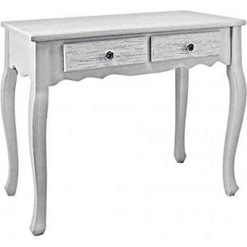 Consola Blanc 2 Cajones Madera Blanca 80 x 40 x 75 cm