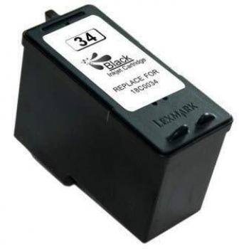 Cartucho de Tinta Negro Genérico Compatible con Lexmark 34 - Modelo 18C0034E