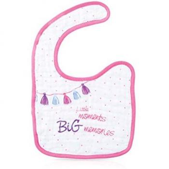 Babero de muselina rosa 0m + 1 unidad - Nuby