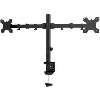3GO TVSOP-D4 Soporte de Escritorio para Doble Monitor 14-27 con 3 Rótulas, VESA 100x100, Capacidad Máxima 8kg