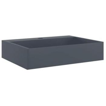 Lavabo de fundición de mineral/mármol antracita 50x38x13 cm vidaXL, lavabo de encimera, lavamanos de encimera, lavabo de baño, fregadero de encimera