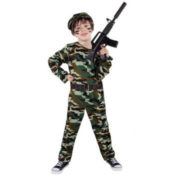 Disfraz de Soldado Raso Verde para niño