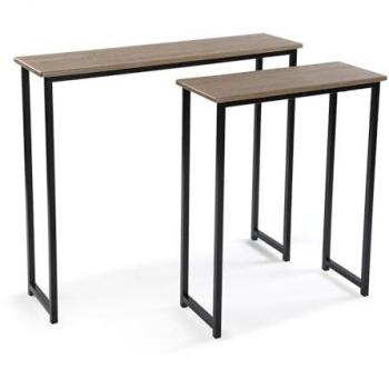 Consola Industrial Versa - Metal Negro 80x25x95 cm