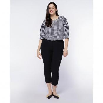 Pantalón Capri de Vestir Negro Fiorella Rubino