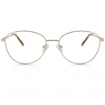 Gafas Cat Eye Metálicas Doradas con Montura Completa para Hombre - Gafas Recetadas Anti-Azules - SmartBuy Collection